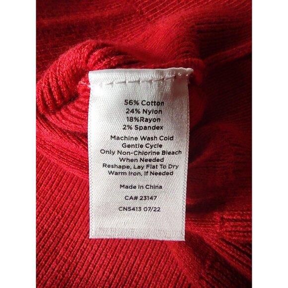 Talbots Womens Red Ribbed Turtleneck Sweater Plus Size 3X NWT - Picture 5 of 9